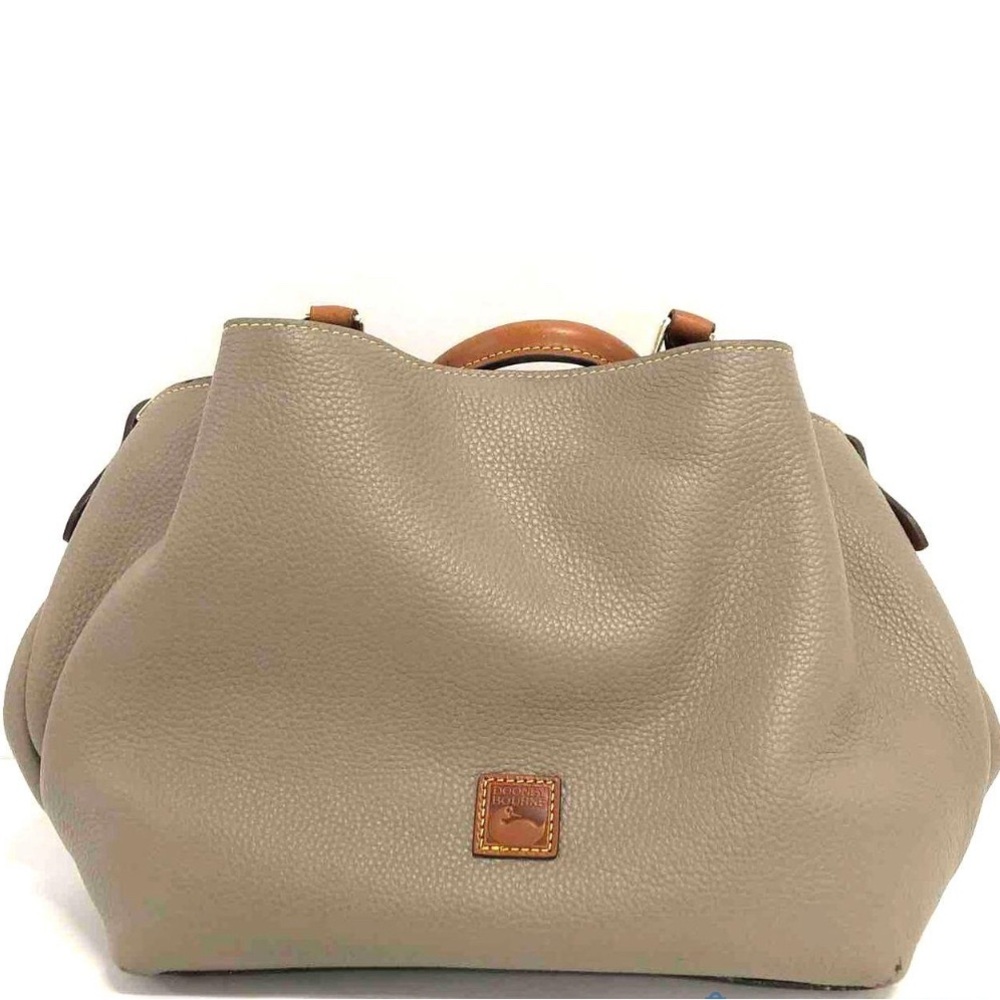 Dooney & Bourke Taupe Leather Hobo Bag